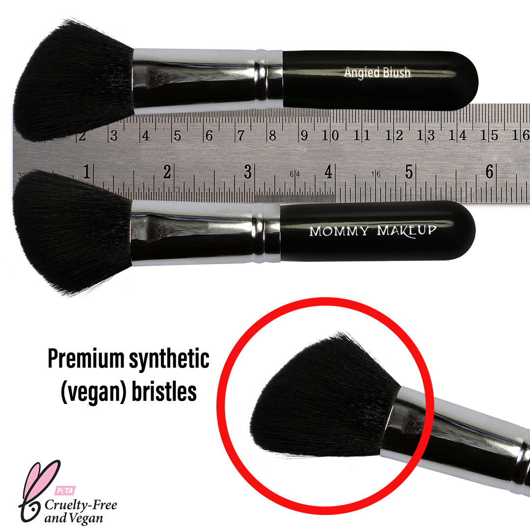 Angled Blush Brush - Hand cut, Vegan, Cruelty-free