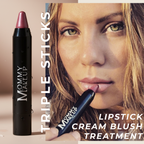 Triple Sticks Lipstick, Cream Blush, and Treatment in Toasted Berry
