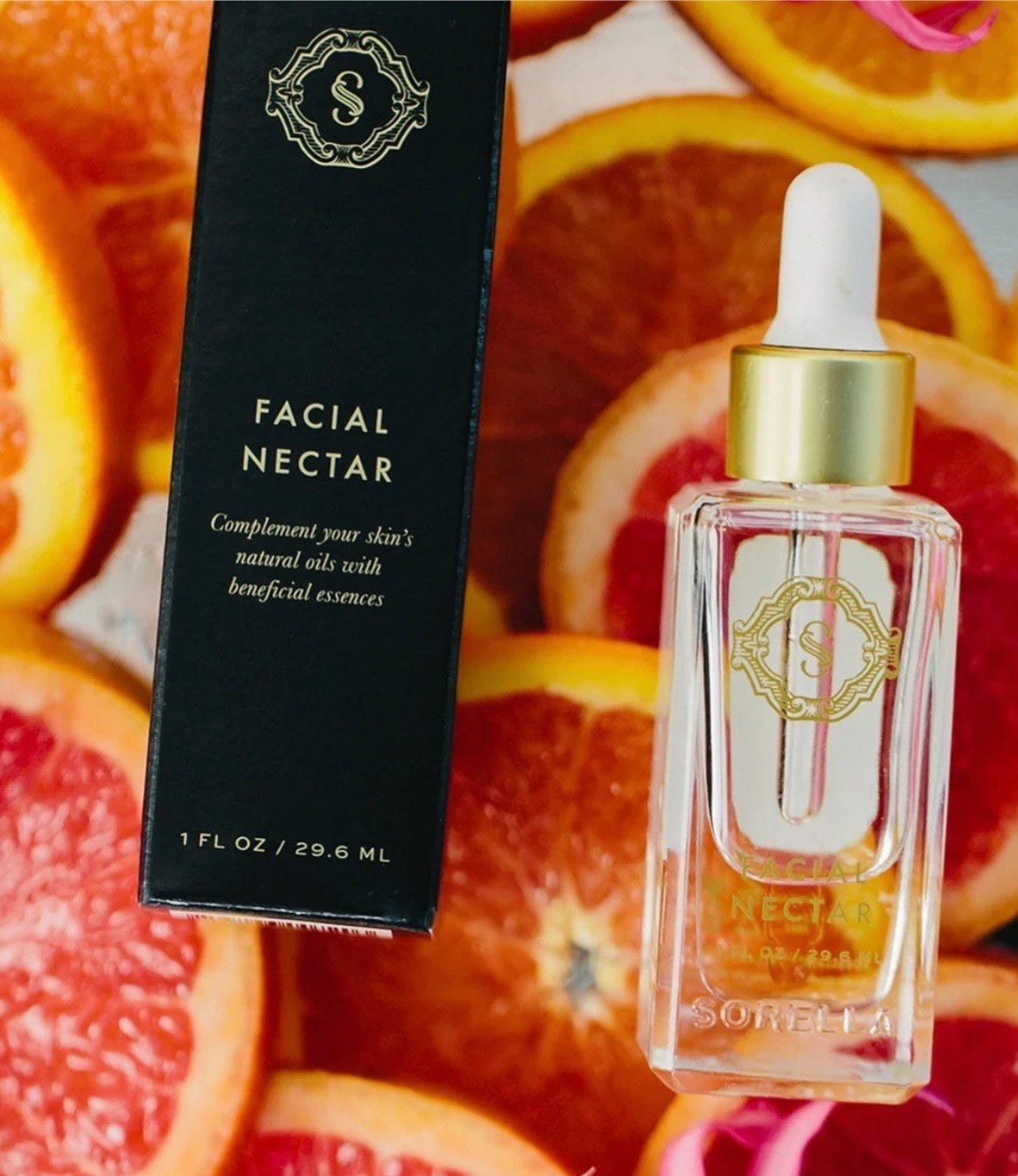 Sorella Apothecary Facial Nectar with citrus styling